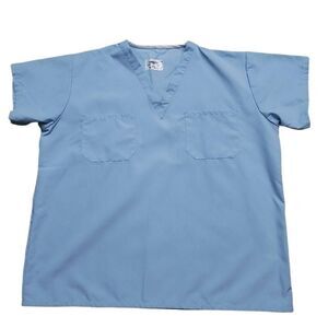 Medical Scrub Men's Blue Top -A